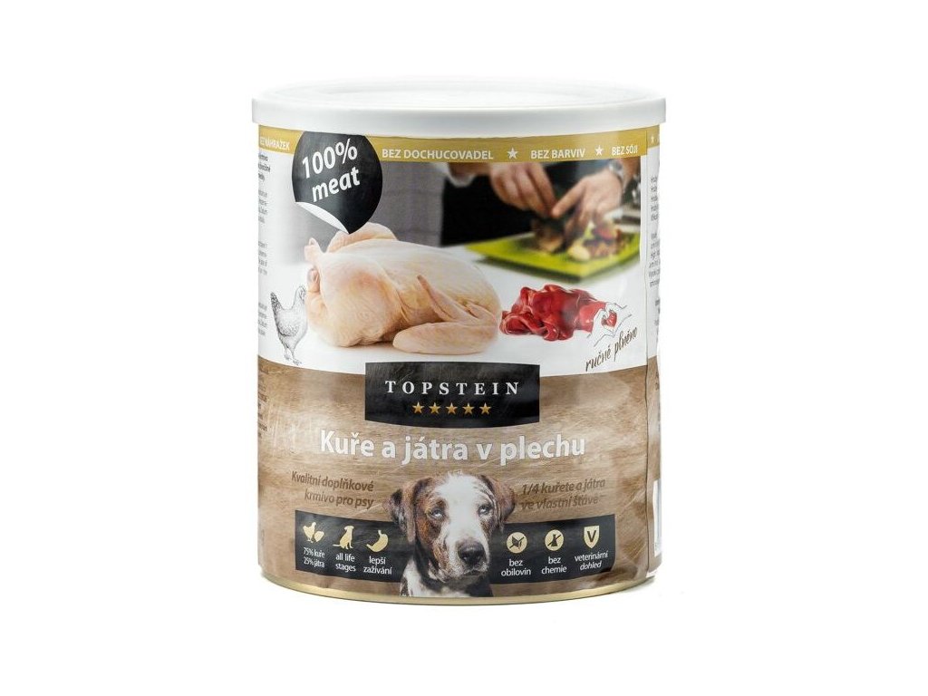 83283 1 topstein kure s jatry v plechu 800 g z kategorie chovatelske potreby a krmiva pro psy krmiva pro psy konzervy pro psy