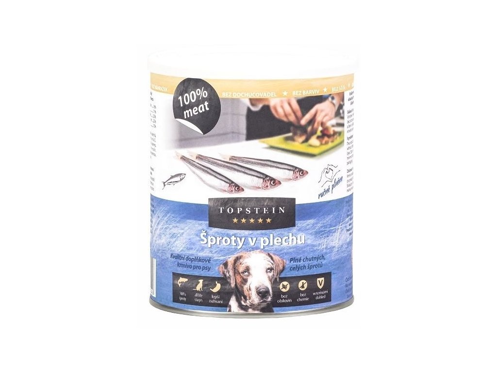83400 1 topstein sproty v plechu 800 g z kategorie chovatelske potreby a krmiva pro psy krmiva pro psy konzervy pro psy