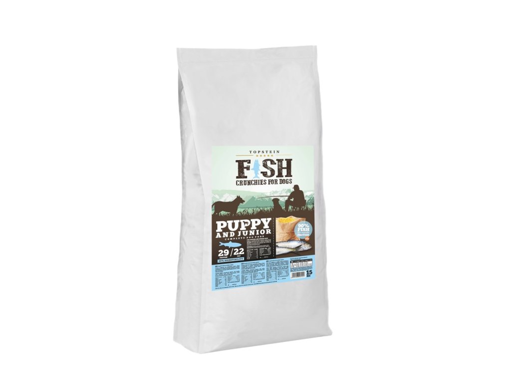 83226 1 fish crunchies for dogs puppy and junior 5 kg z kategorie chovatelske potreby a krmiva pro psy krmiva pro psy granule pro psy