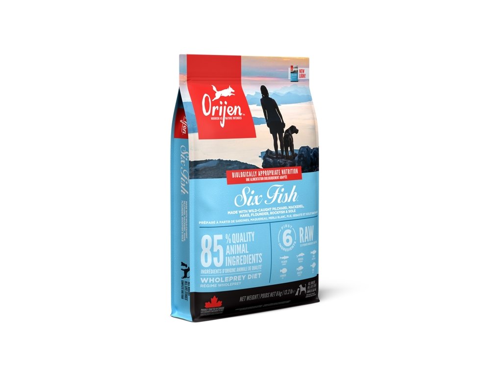 27990 orijen dog six fish 6kg z kategorie chovatelske potreby a krmiva pro psy krmiva pro psy granule pro psy