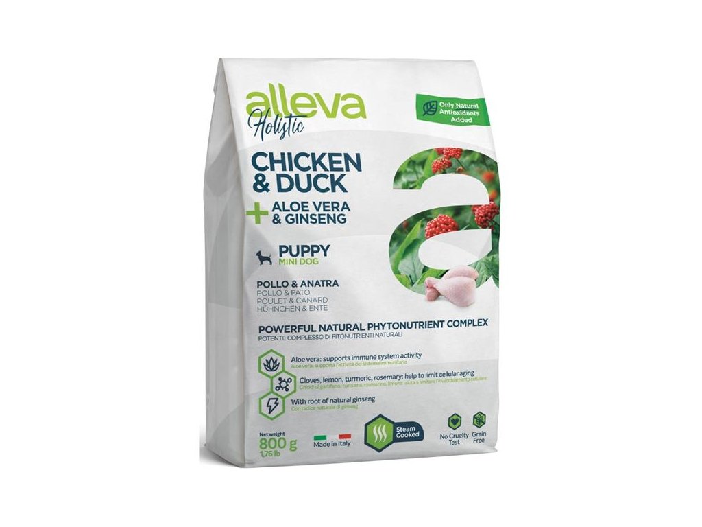 56694 1 alleva holistic dog dry puppy junior chicken mini 800g z kategorie chovatelske potreby a krmiva pro psy krmiva pro psy granule pro psy
