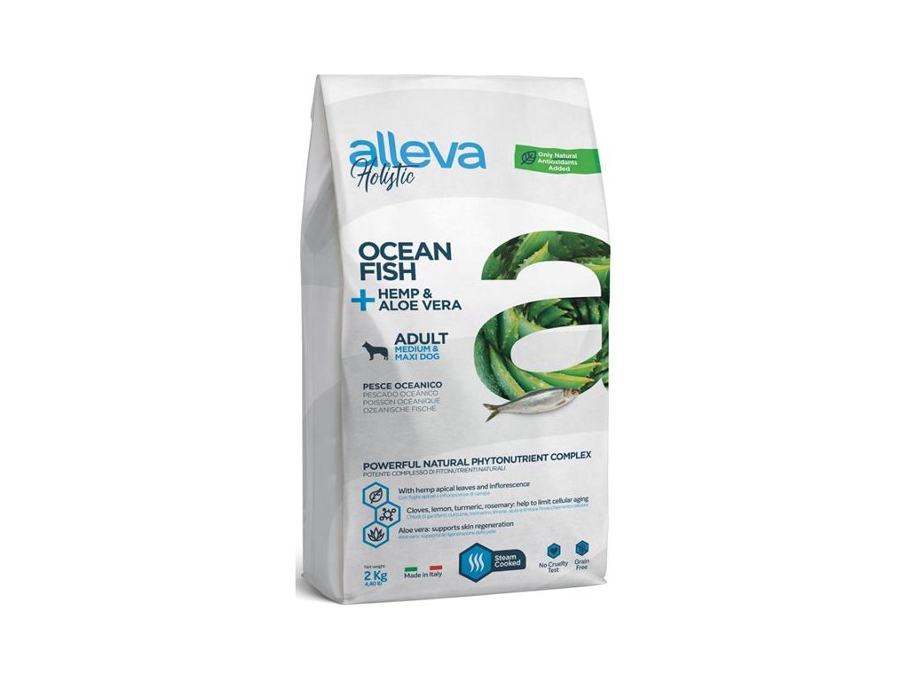 56709 1 alleva holistic dog dry adult ocean fish medium maxi 2kg z kategorie chovatelske potreby a krmiva pro psy krmiva pro psy granule pro psy