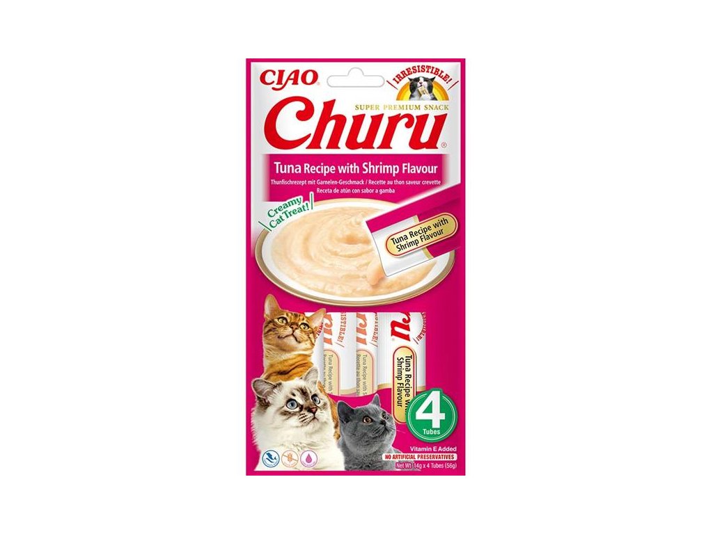 75975 1 inaba churu cat snack tunak s krevetovou prichuti 4x14g z kategorie chovatelske potreby a krmiva pro kocky krmivo a pamlsky pro kocky pamlsky pro kocky