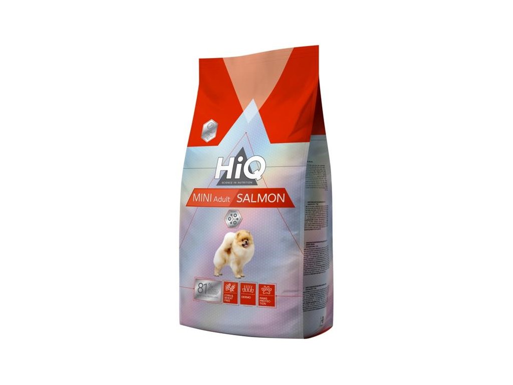 58496 1 hiq dog dry adult mini salmon 1 8 kg z kategorie chovatelske potreby a krmiva pro psy krmiva pro psy granule pro psy
