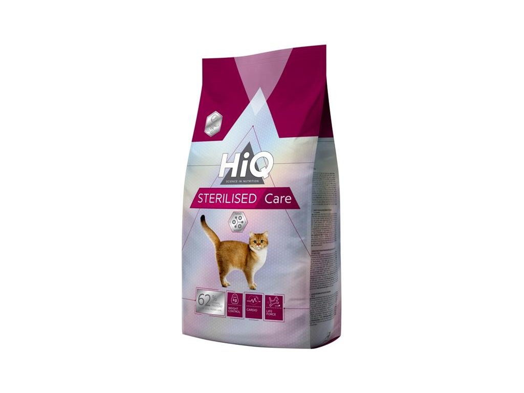 58514 1 hiq cat dry adult sterilised 6 5 kg z kategorie chovatelske potreby a krmiva pro kocky krmivo a pamlsky pro kocky granule pro kocky