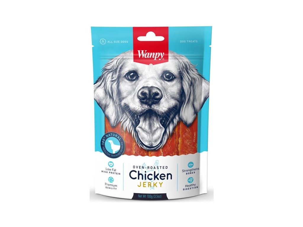 56403 2 wanpy dog chicken jerky 100 g z kategorie chovatelske potreby a krmiva pro psy pamlsky pro psy susena masicka pro psy