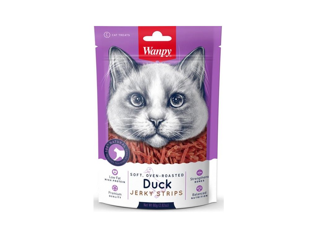 56439 1 wanpy cat soft duck jerky strips for cat 80 g z kategorie chovatelske potreby a krmiva pro kocky krmivo a pamlsky pro kocky pamlsky pro kocky