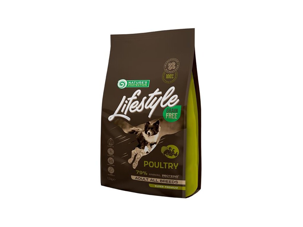 56457 1 nature s protection dog dry lifestyle gf poultry 1 5 kg z kategorie chovatelske potreby a krmiva pro psy krmiva pro psy granule pro psy