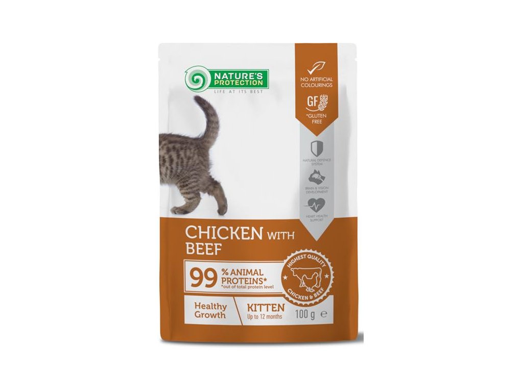 83937 1 nature s protection cat kaps kitten chicken and beef 100g z kategorie chovatelske potreby a krmiva pro kocky krmivo a pamlsky pro kocky kapsicky pro kocky