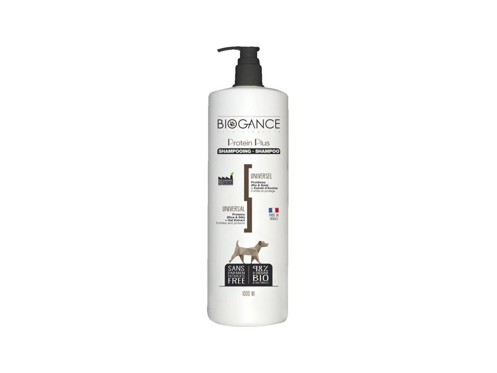 77508 2 biogance sampon protein plus vyzivujici 1l z kategorie chovatelske potreby a krmiva pro psy hygiena a kosmetika psa sampony a spreje pro psy