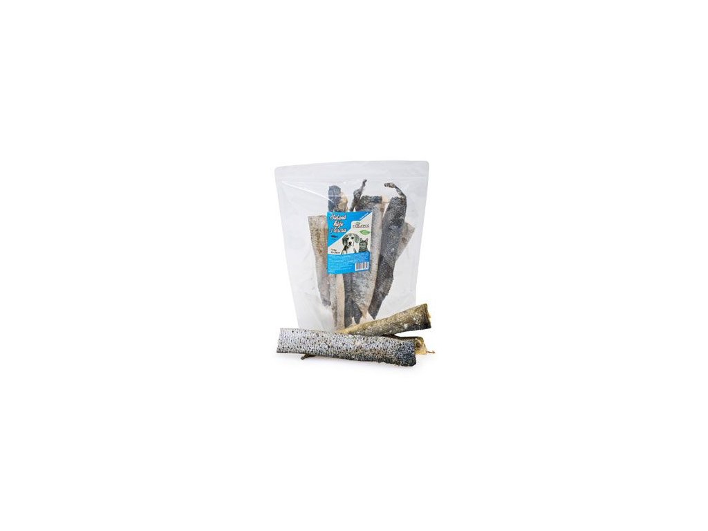 36066 natureca losos kuze susena 25 30cm pochoutka pro psy 150g z kategorie chovatelske potreby a krmiva pro psy pamlsky pro psy susene vnitrnosti kosti pro psy