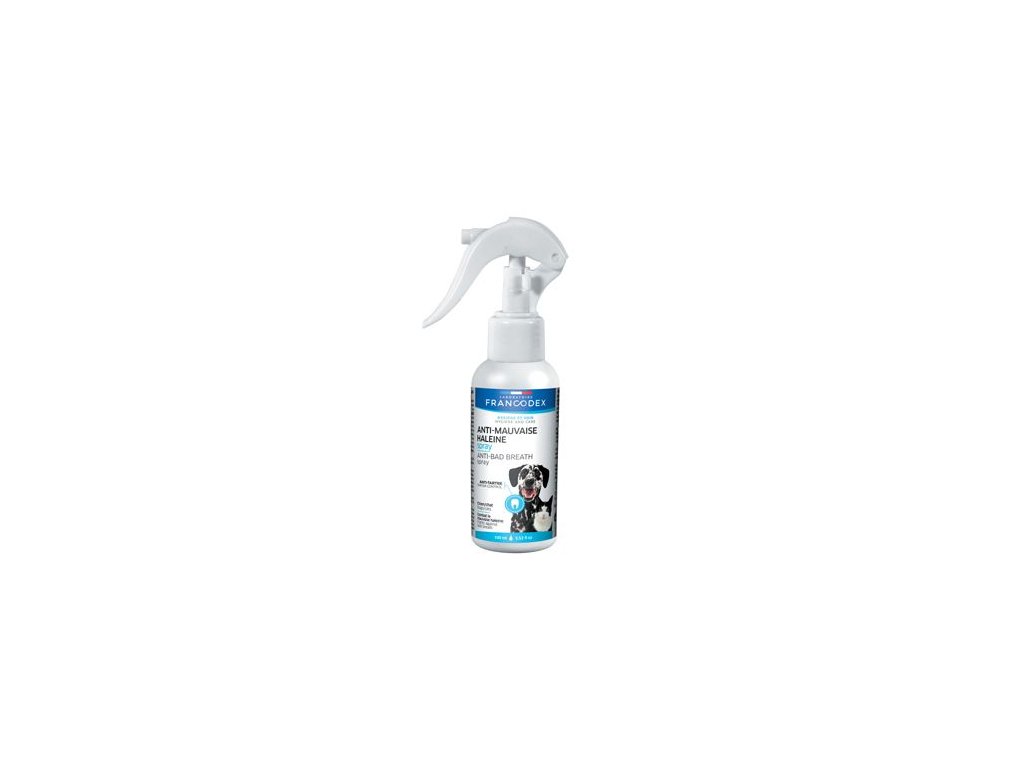 23445 francodex sprej proti pachnoucimu dechu u psu 100ml z kategorie chovatelske potreby a krmiva pro psy hygiena a kosmetika psa pece o psi zuby
