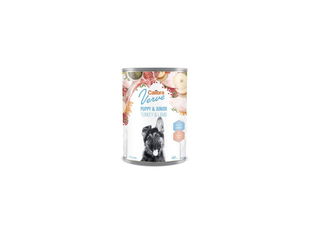 26730 calibra dog verve konzerva gf junior turkey lamb 400g z kategorie chovatelske potreby a krmiva pro psy krmiva pro psy konzervy pro psy