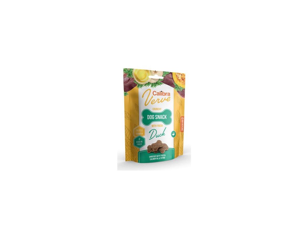 38565 calibra dog verve crunchy snack fresh duck 150g z kategorie chovatelske potreby a krmiva pro psy pamlsky pro psy piskoty susenky pro psy