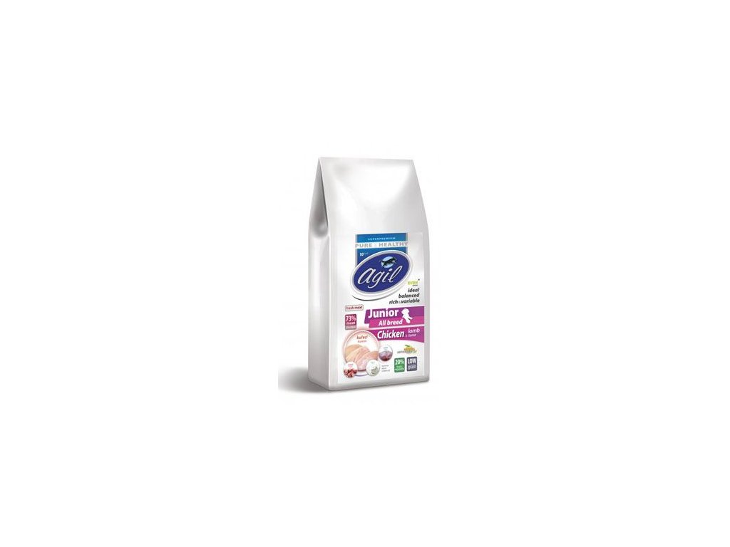 75384 1 agil junior all breed low grain chicken lamb tuna 2kg z kategorie chovatelske potreby a krmiva pro psy krmiva pro psy granule pro psy