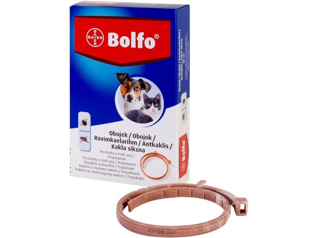 20373 bolfo obojek pro kocky a male psy 38 cm z kategorie chovatelske potreby a krmiva pro psy antiparazitika pro psy antiparazitni obojky pro psy