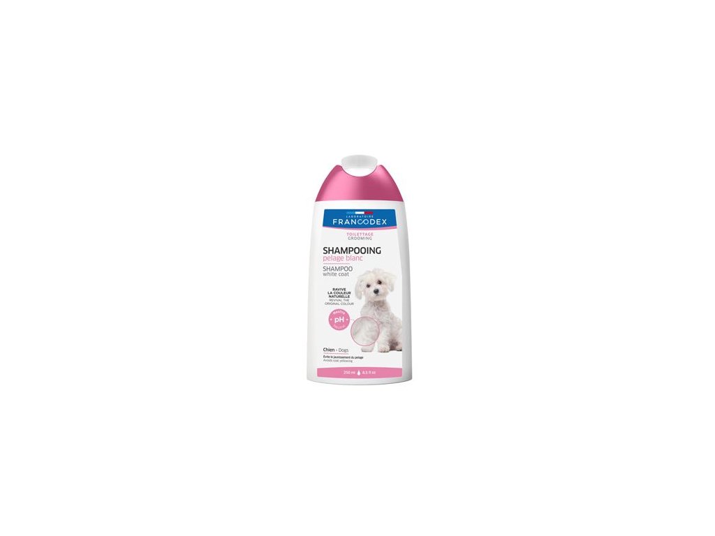 22569 francodex sampon na bilou srst psa 250ml z kategorie chovatelske potreby a krmiva pro psy hygiena a kosmetika psa sampony a spreje pro psy