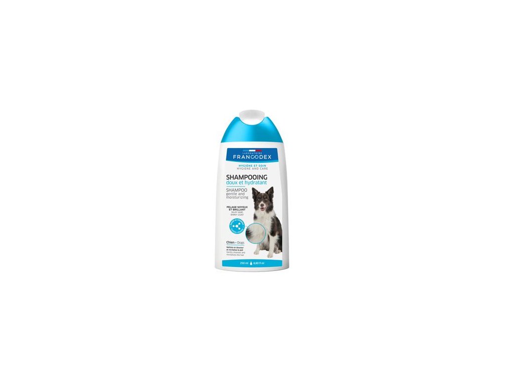 22581 francodex sampon jemny hydratacni pro psa 250ml z kategorie chovatelske potreby a krmiva pro psy hygiena a kosmetika psa sampony a spreje pro psy