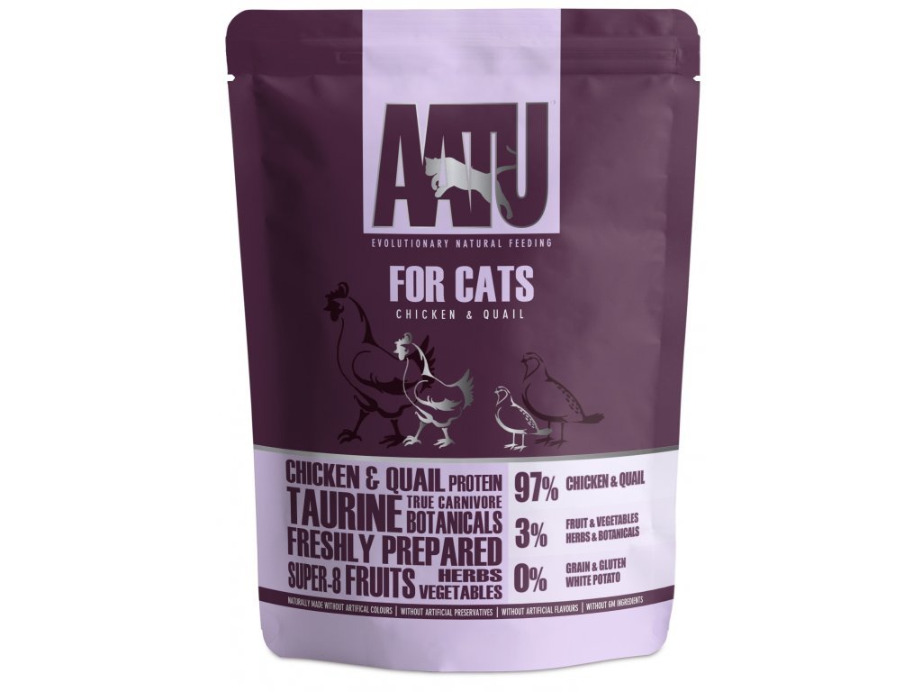 27963 aatu cat chicken n quail kapsicka 85g z kategorie chovatelske potreby a krmiva pro kocky krmivo a pamlsky pro kocky kapsicky pro kocky