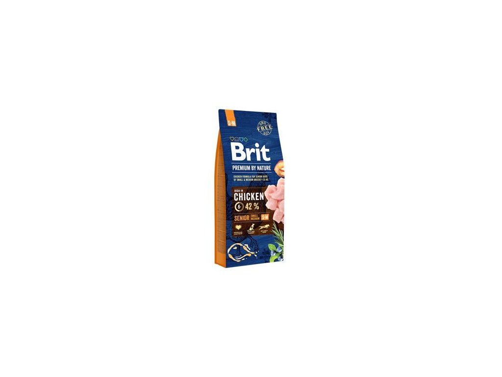 11289 brit premium dog by nature senior s m 15kg z kategorie chovatelske potreby a krmiva pro psy krmiva pro psy granule pro psy