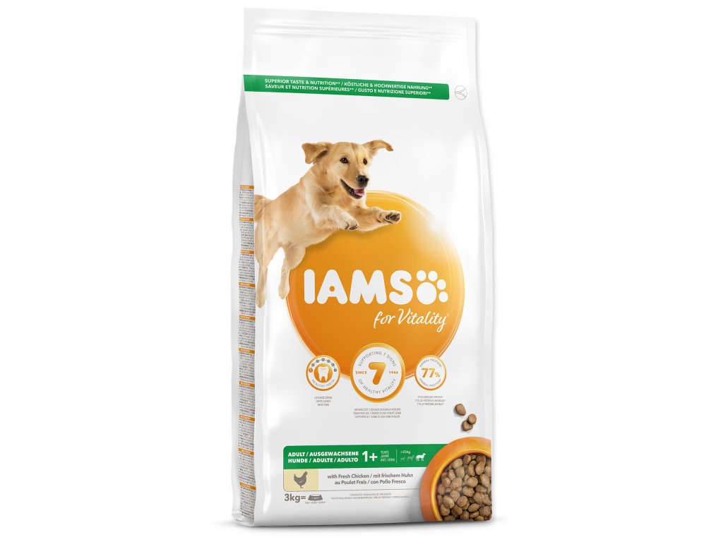 52167 1 iams dog adult large chicken 3 kg z kategorie chovatelske potreby a krmiva pro psy krmiva pro psy granule pro psy