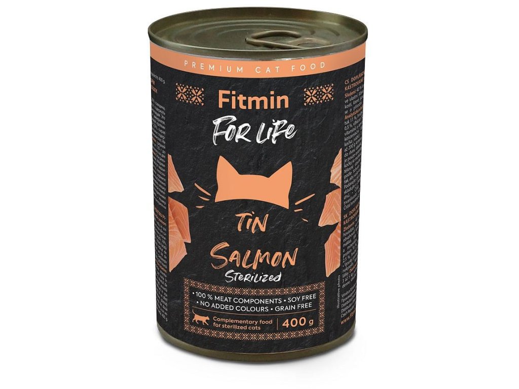 34755 3 fitmin cat for life salmon sterilized 415g z kategorie chovatelske potreby a krmiva pro kocky krmivo a pamlsky pro kocky konzervy pro kocky