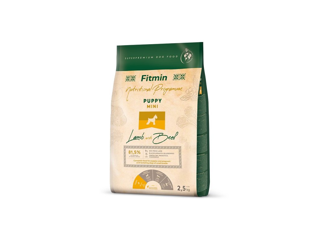 53394 2 fitmin dog mini puppy lamb with beef 2 5 kg z kategorie chovatelske potreby a krmiva pro psy krmiva pro psy granule pro psy