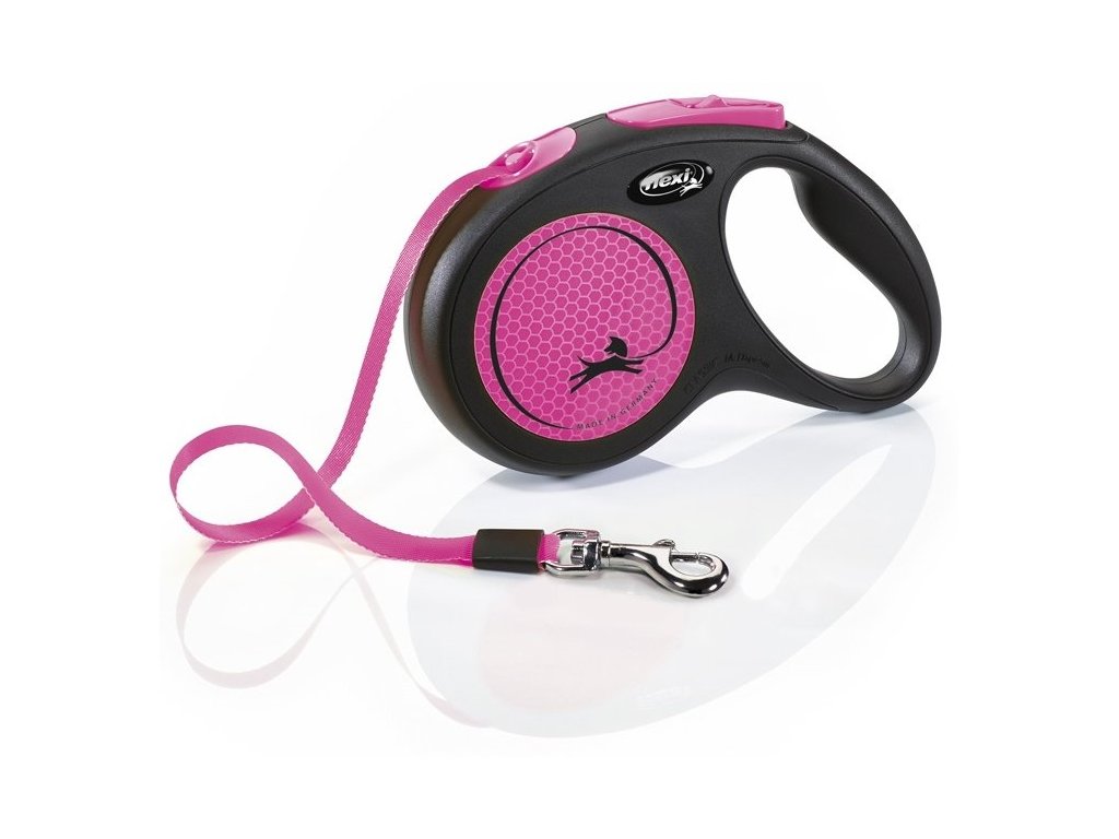 23274 1 flexi new neon paskove voditko m ruzova 5m do 25kg z kategorie chovatelske potreby a krmiva pro psy obojky voditka a postroje pro psy voditka pro psy samonavijeci voditka pro psy