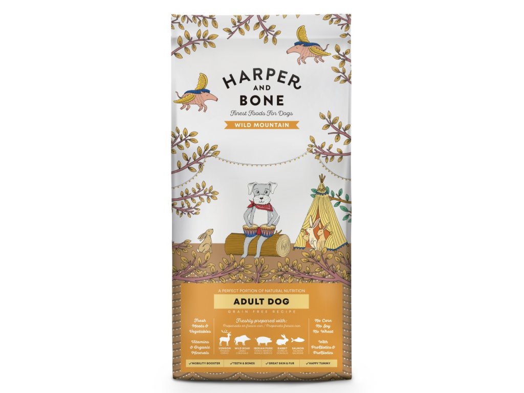 78678 2 harper and bone dog adult large medium divoke hory 12 kg z kategorie chovatelske potreby a krmiva pro psy krmiva pro psy granule pro psy