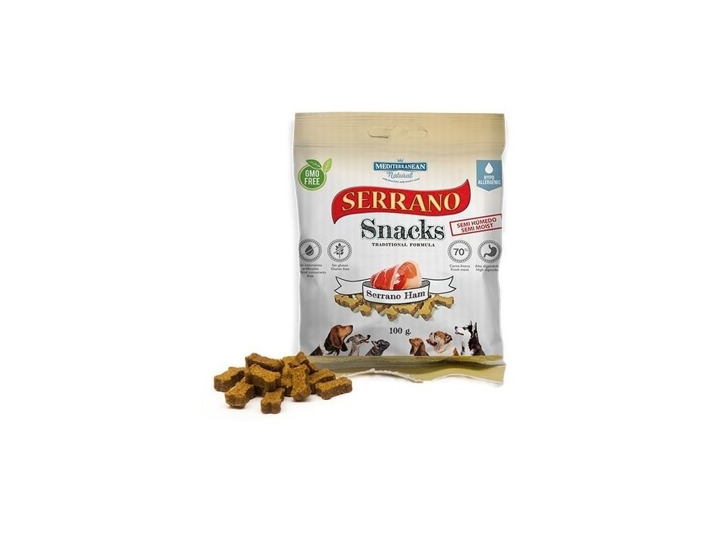 78873 2 serrano snack dog serrano ham 100 g z kategorie chovatelske potreby a krmiva pro psy pamlsky pro psy polomekke pamlsky pro psy