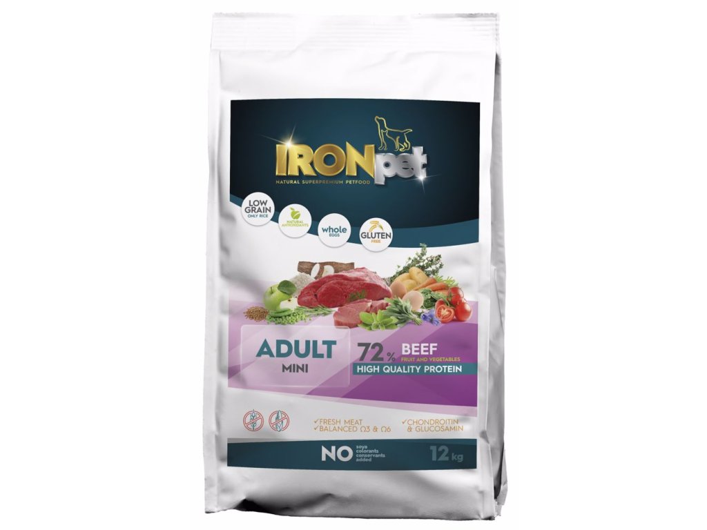 78471 4 ironpet dog mini adult beef hovezi 12 kg z kategorie chovatelske potreby a krmiva pro psy krmiva pro psy granule pro psy