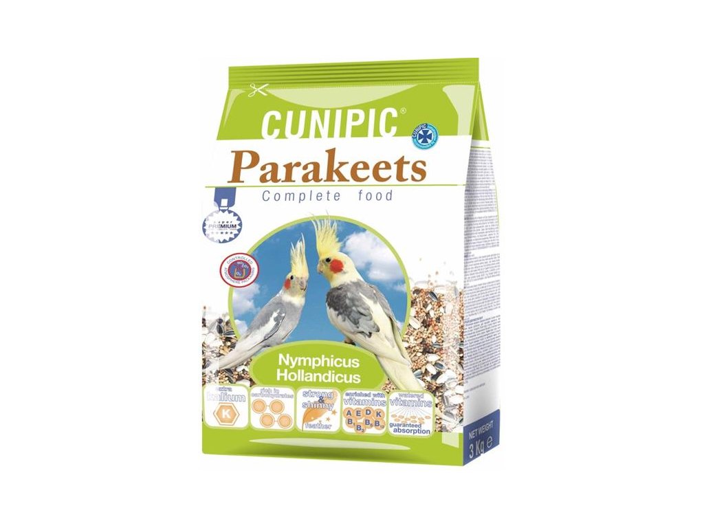55590 1 cunipic parakeets korela 3 kg z kategorie chovatelske potreby pro ptaky a papousky krmivo pro papousky