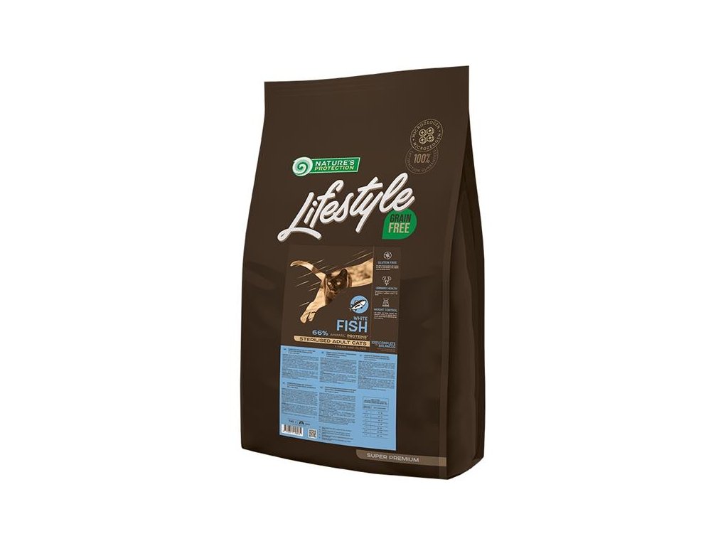 56475 1 nature s protection cat dry lifestyle gf sterilised w fish 7 kg z kategorie chovatelske potreby a krmiva pro kocky krmivo a pamlsky pro kocky granule pro kocky