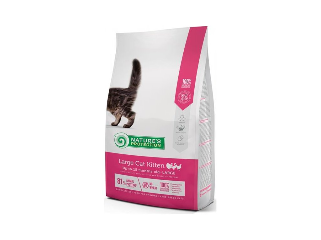 56604 1 nature s protection cat dry large kitten 2 kg z kategorie chovatelske potreby a krmiva pro kocky krmivo a pamlsky pro kocky granule pro kocky