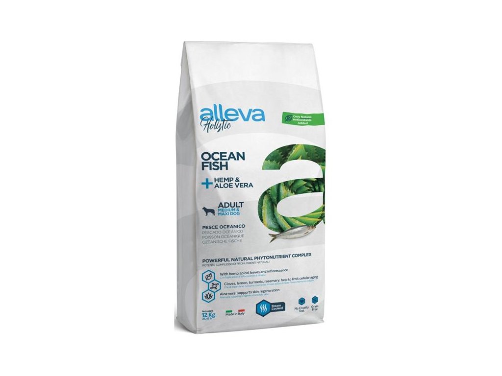 56739 1 alleva holistic dog dry adult ocean fish medium maxi 12kg z kategorie chovatelske potreby a krmiva pro psy krmiva pro psy granule pro psy