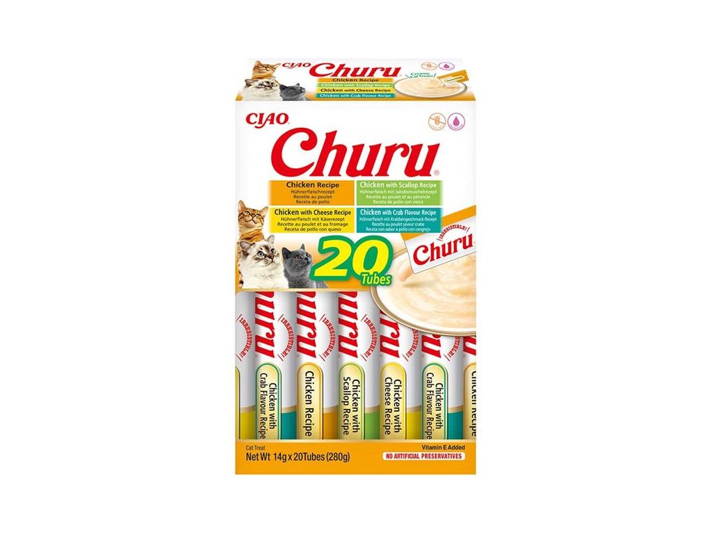75993 2 inaba churu cat snack kure multipack 20x14g z kategorie chovatelske potreby a krmiva pro kocky krmivo a pamlsky pro kocky pamlsky pro kocky