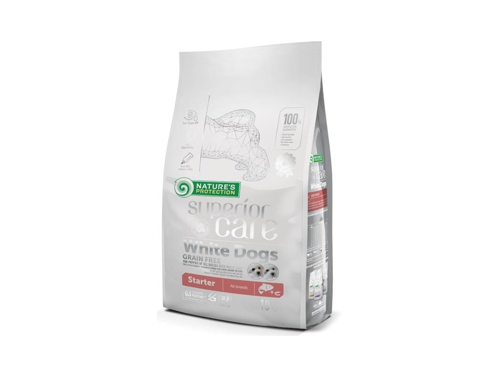 81261 1 nature s protection superior care dog dry white dogs starter grain free salmon 10 kg z kategorie chovatelske potreby a krmiva pro psy krmiva pro psy granule pro psy