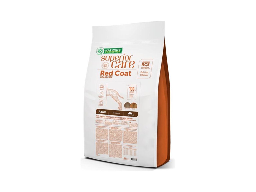 77994 1 nature s protection superior care dog dry red coat adult grain free salmon 10 kg z kategorie chovatelske potreby a krmiva pro psy krmiva pro psy granule pro psy