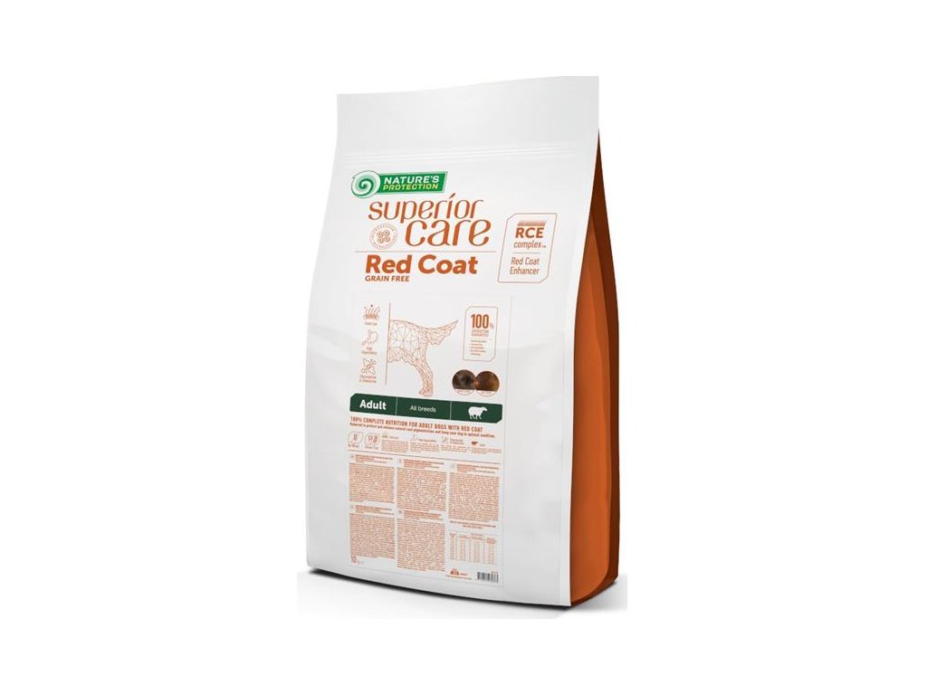 78006 1 nature s protection superior care dog dry red coat adult grain free lamb 10 kg z kategorie chovatelske potreby a krmiva pro psy krmiva pro psy granule pro psy