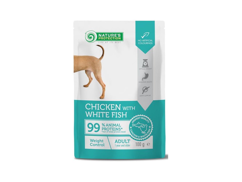 83952 1 nature s protection dog kaps weight control chicken and white fish 100g z kategorie chovatelske potreby a krmiva pro psy krmiva pro psy kapsicky pro psy
