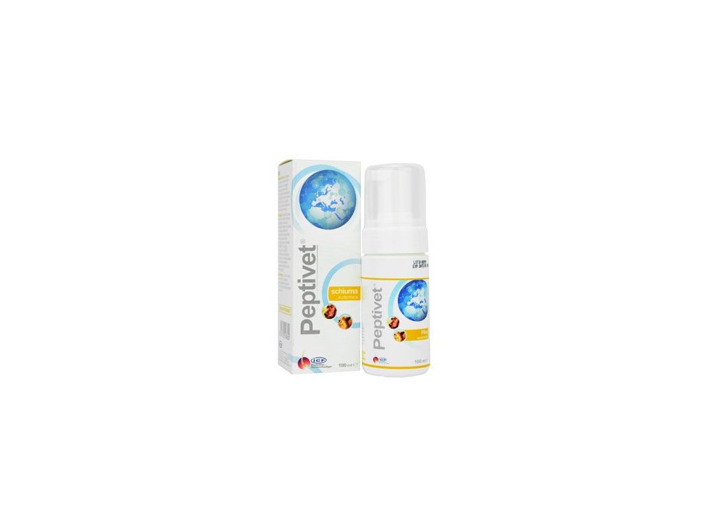 38889 1 peptivet foam 100ml z kategorie chovatelske potreby a krmiva pro psy hygiena a kosmetika psa sampony a spreje pro psy