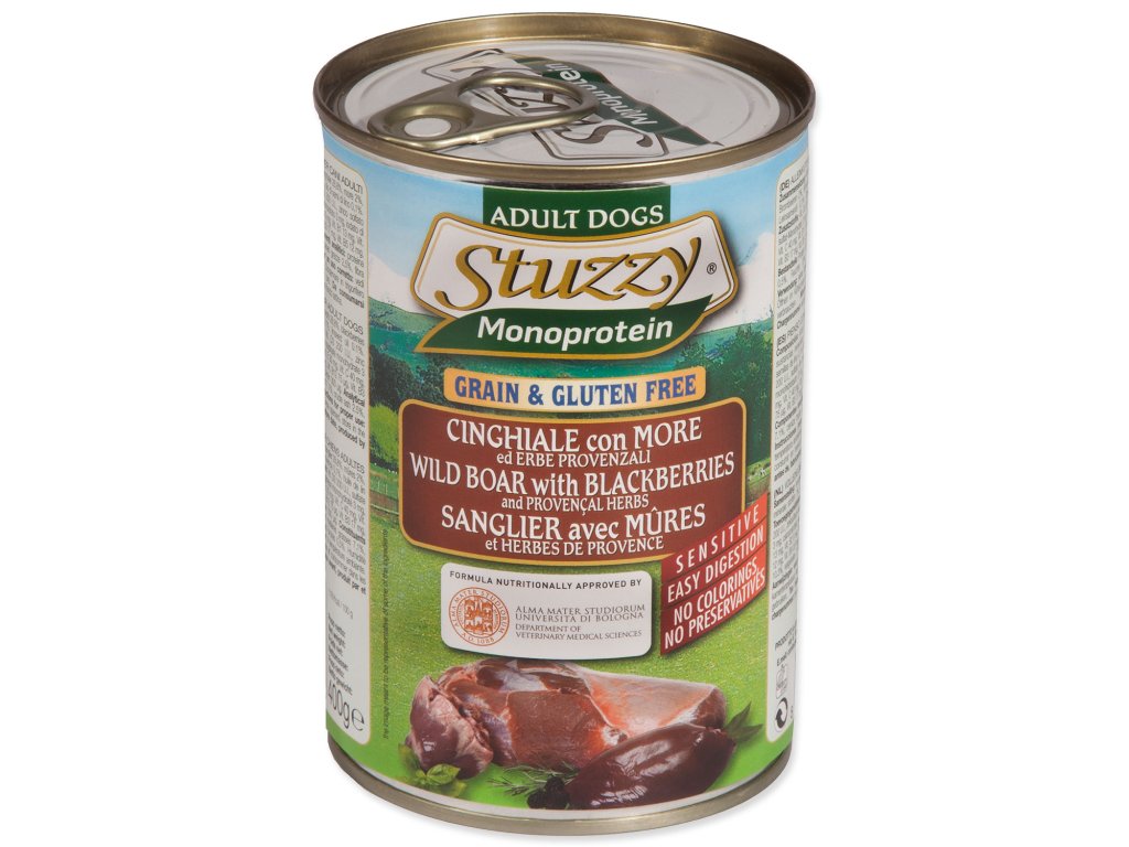 53847 1 konzerva stuzzy dog monoprotein divocak 400 g z kategorie chovatelske potreby a krmiva pro psy krmiva pro psy konzervy pro psy