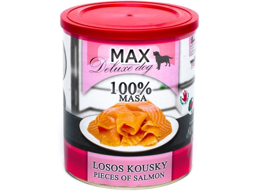 38667 max deluxe dog losos kousky 800g z kategorie chovatelske potreby a krmiva pro psy krmiva pro psy konzervy pro psy