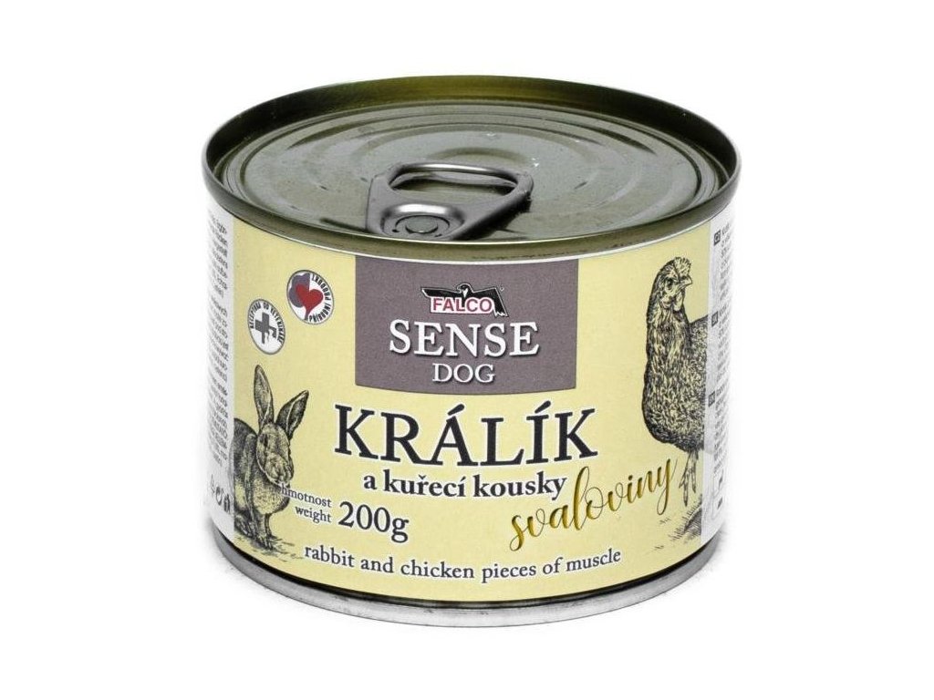 38325 konzerva falco sense dog kralik a kure konzerva pro psy 200g z kategorie chovatelske potreby a krmiva pro psy krmiva pro psy konzervy pro psy