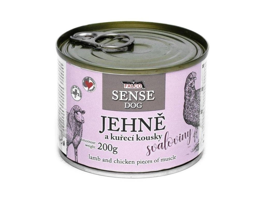 38634 1 konzerva falco sense dog kachna a jehneci 200g z kategorie chovatelske potreby a krmiva pro psy krmiva pro psy konzervy pro psy