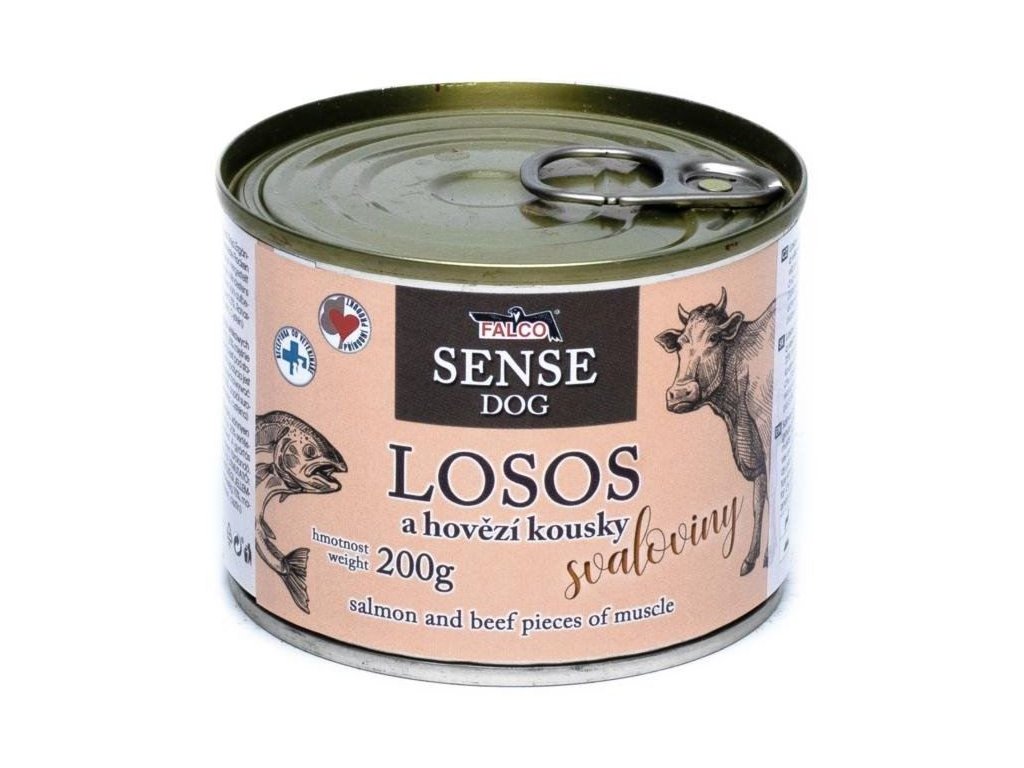 76932 konzerva falco sense dog losos a hovezi 200g z kategorie chovatelske potreby a krmiva pro psy krmiva pro psy konzervy pro psy