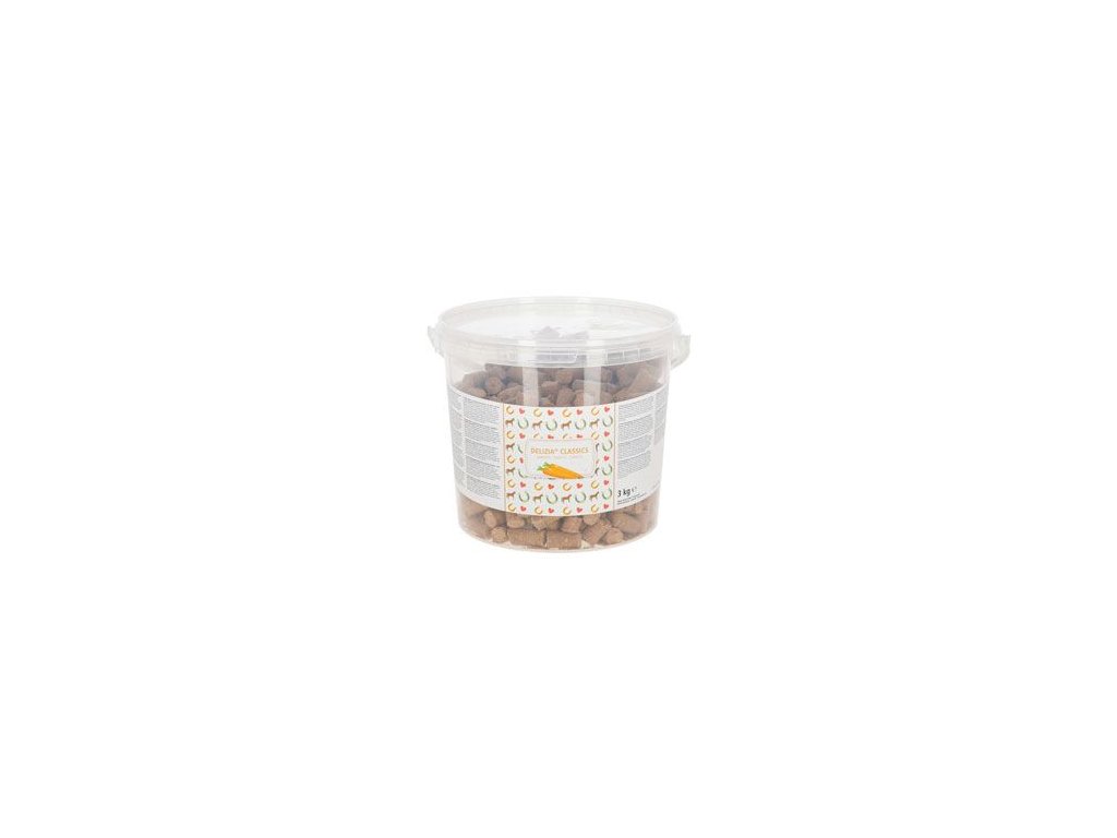 40044 1 pochoutka pro kone delizia mrkev 3kg kbelik z kategorie chovatelske potreby pro kone pochoutky pro kone