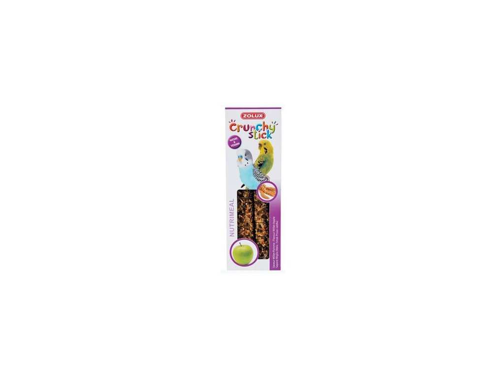47664 1 crunchy stick parakeet proso jablko 2ks zolux z kategorie chovatelske potreby pro ptaky a papousky pamlsky pro papousky