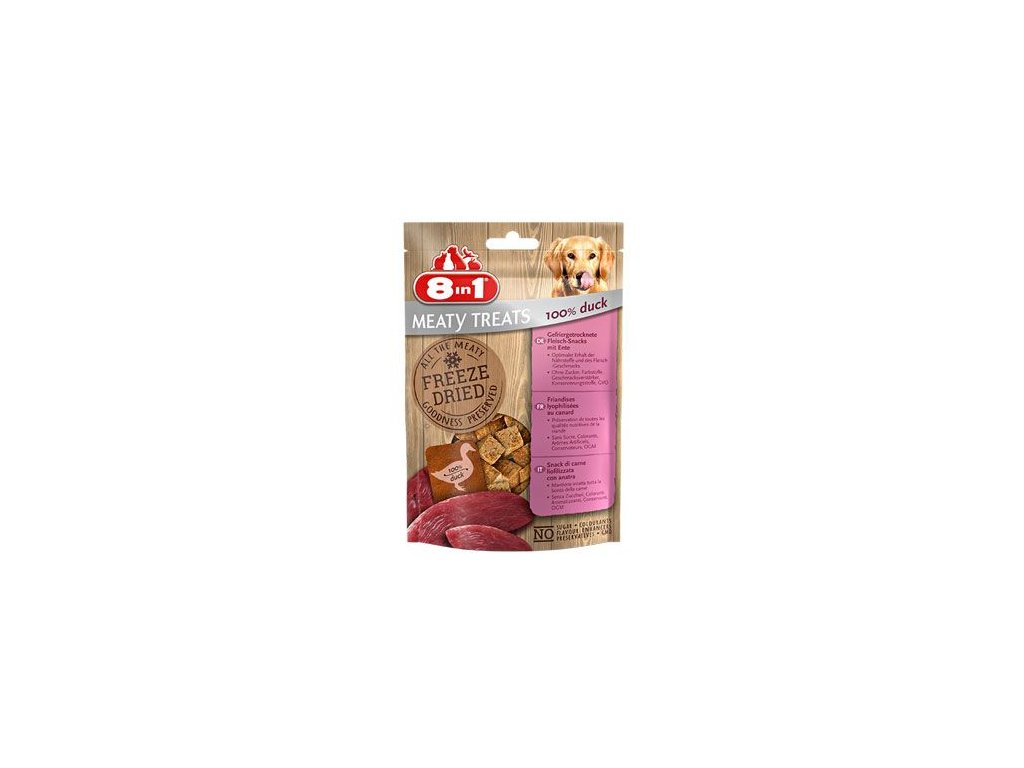38877 1 pochoutka 8in1 meaty treats fd duck 50g z kategorie chovatelske potreby a krmiva pro psy pamlsky pro psy pamlsky susene mrazem pro psy