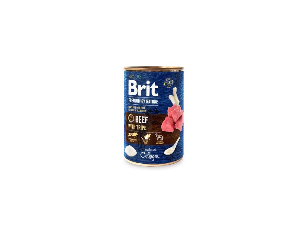 7404 brit premium dog by nature konzerva beef tripes 400g z kategorie chovatelske potreby a krmiva pro psy krmiva pro psy konzervy pro psy